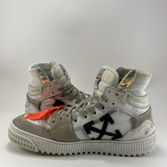 Off-White Off-Court 3.0 High Tops Mens Size 39/US 7 Iridescent White Lace Up